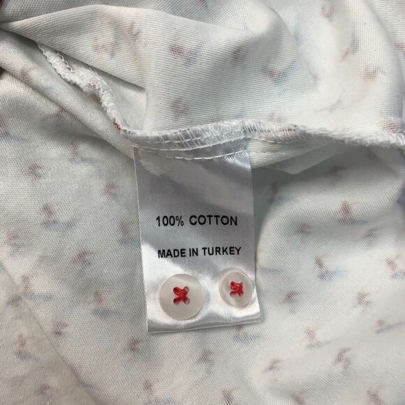 Patrick James Surfer Shirt Mens XL Extra Large White Short Sleeve Cotton Button - Picture 6 of 9